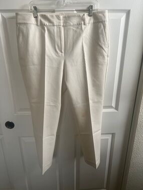 Ann Taylor Factory Ivory Dress Pants